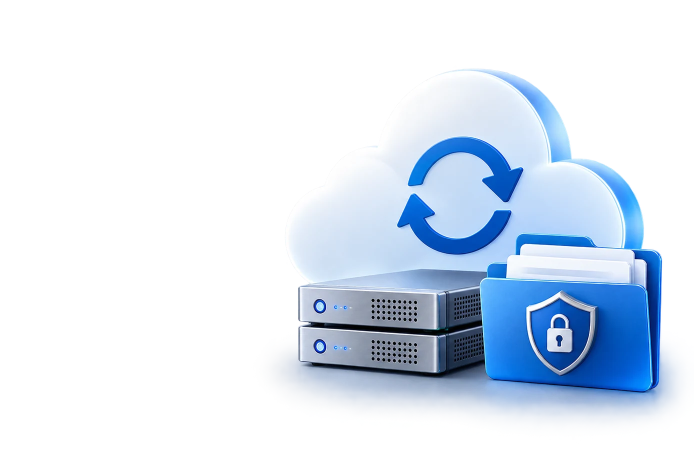 Nube corporativa con copia de seguridad cifrada y almacenamiento de archivos
